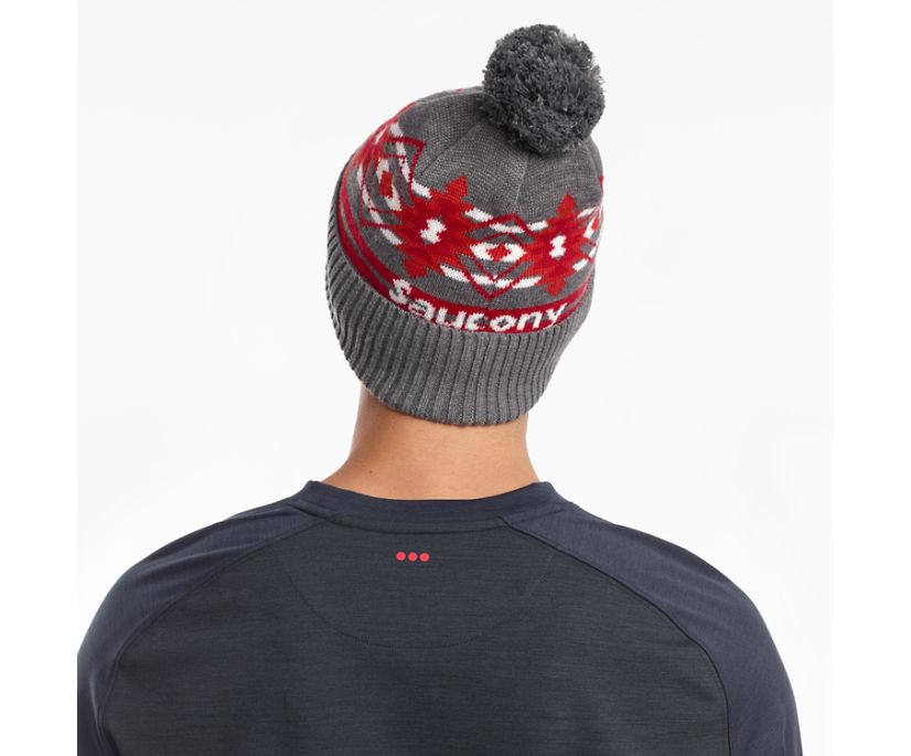 Női Saucony Rested Pom Beanies Világos Szürke | HU 187ZUT